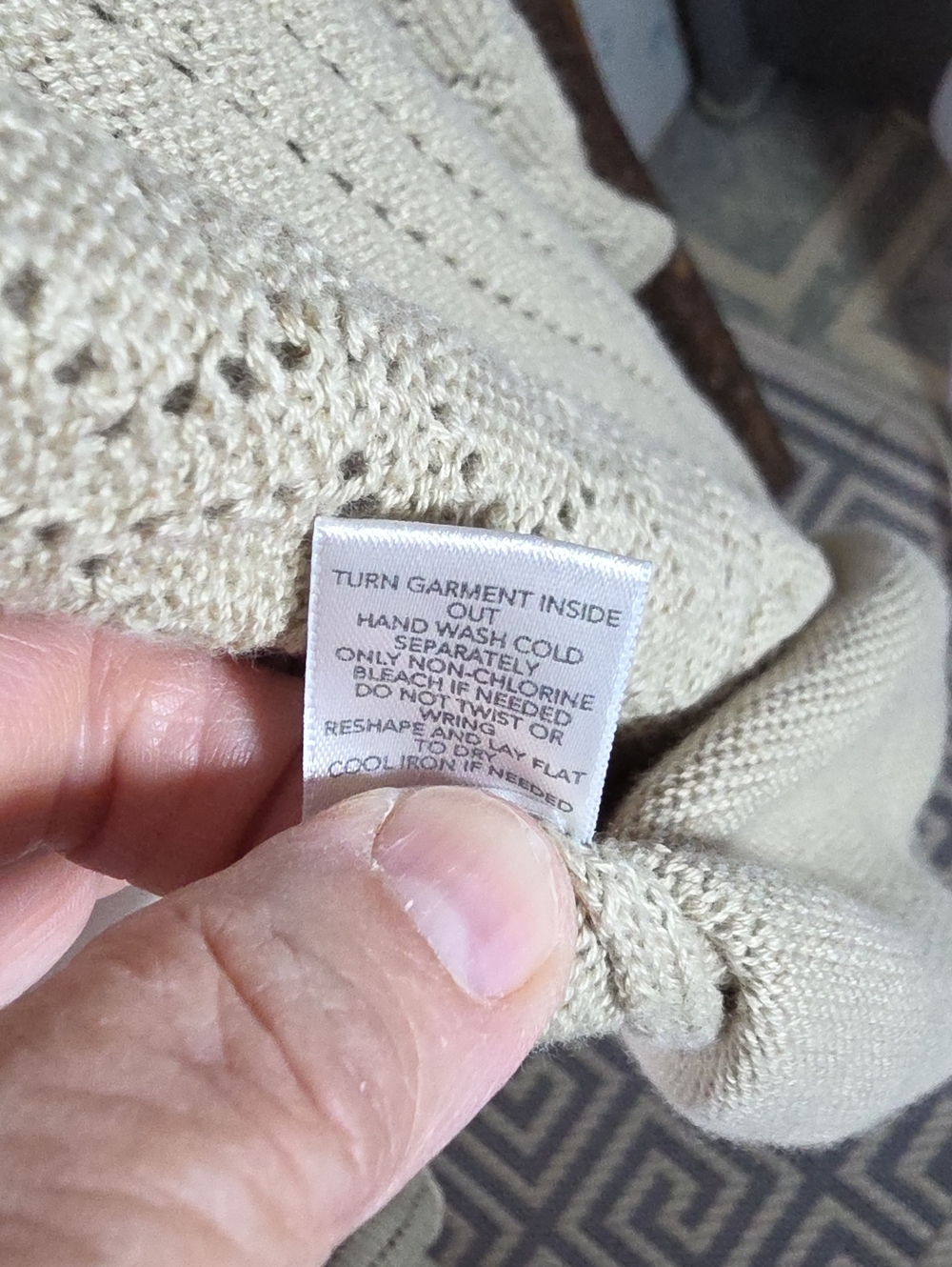 CJ Banks Taupe Open-Front Knit Cardigan with Pockets - Picture 5 of 8